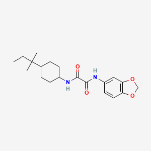 molecular formula C20H28N2O4 B4756404 N-1,3-benzodioxol-5-yl-N'-[4-(1,1-dimethylpropyl)cyclohexyl]ethanediamide 