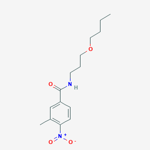 molecular formula C15H22N2O4 B4756415 N-(3-butoxypropyl)-3-methyl-4-nitrobenzamide 
