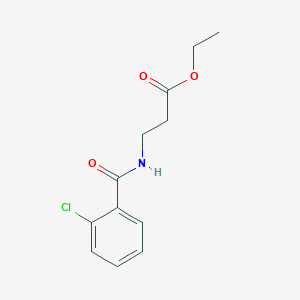 molecular formula C12H14ClNO3 B4756424 ethyl N-(2-chlorobenzoyl)-beta-alaninate 