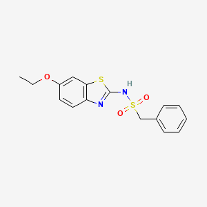 molecular formula C16H16N2O3S2 B4756428 N-(6-ethoxy-1,3-benzothiazol-2-yl)-1-phenylmethanesulfonamide 