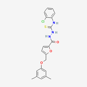 molecular formula C21H20ClN3O3S B4756439 N-(2-chlorophenyl)-2-{5-[(3,5-dimethylphenoxy)methyl]-2-furoyl}hydrazinecarbothioamide 