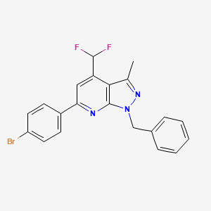 molecular formula C21H16BrF2N3 B4756445 1-benzyl-6-(4-bromophenyl)-4-(difluoromethyl)-3-methyl-1H-pyrazolo[3,4-b]pyridine 