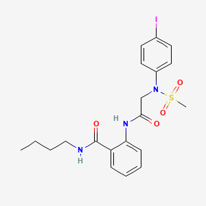 molecular formula C20H24IN3O4S B4756459 N-butyl-2-{[N-(4-iodophenyl)-N-(methylsulfonyl)glycyl]amino}benzamide 