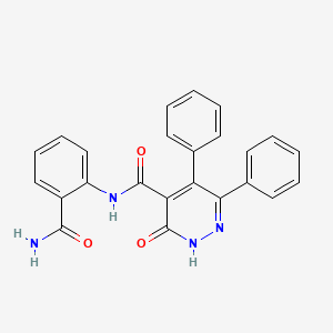 molecular formula C24H18N4O3 B4756481 N-[2-(aminocarbonyl)phenyl]-3-oxo-5,6-diphenyl-2,3-dihydro-4-pyridazinecarboxamide 