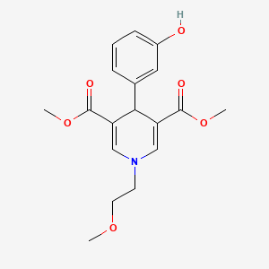 molecular formula C18H21NO6 B4756488 dimethyl 4-(3-hydroxyphenyl)-1-(2-methoxyethyl)-1,4-dihydro-3,5-pyridinedicarboxylate 