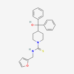 molecular formula C24H26N2O2S B4756500 N-(2-furylmethyl)-4-[hydroxy(diphenyl)methyl]-1-piperidinecarbothioamide 