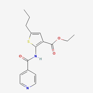 molecular formula C16H18N2O3S B4756531 ethyl 2-(isonicotinoylamino)-5-propyl-3-thiophenecarboxylate 