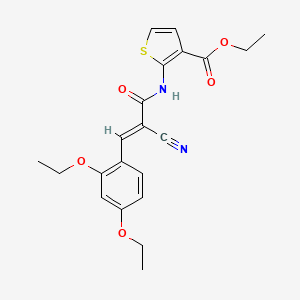 molecular formula C21H22N2O5S B4756537 ethyl 2-{[2-cyano-3-(2,4-diethoxyphenyl)acryloyl]amino}-3-thiophenecarboxylate 