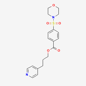 molecular formula C19H22N2O5S B4756543 3-(4-pyridinyl)propyl 4-(4-morpholinylsulfonyl)benzoate 