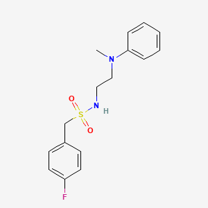 molecular formula C16H19FN2O2S B4756556 1-(4-fluorophenyl)-N-{2-[methyl(phenyl)amino]ethyl}methanesulfonamide 