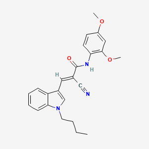 molecular formula C24H25N3O3 B4756572 3-(1-butyl-1H-indol-3-yl)-2-cyano-N-(2,4-dimethoxyphenyl)acrylamide 
