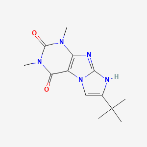 molecular formula C13H17N5O2 B4756584 7-tert-butyl-1,3-dimethyl-1H-imidazo[2,1-f]purine-2,4(3H,8H)-dione 