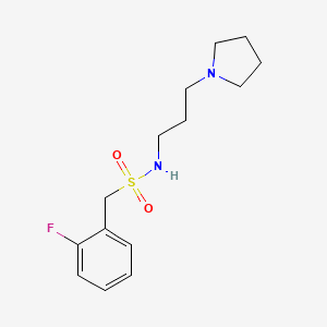 molecular formula C14H21FN2O2S B4756605 1-(2-fluorophenyl)-N-[3-(1-pyrrolidinyl)propyl]methanesulfonamide 