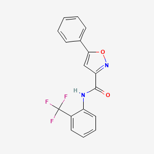 molecular formula C17H11F3N2O2 B4756615 5-phenyl-N-[2-(trifluoromethyl)phenyl]-3-isoxazolecarboxamide 