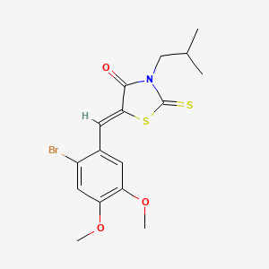 molecular formula C16H18BrNO3S2 B4756634 5-(2-bromo-4,5-dimethoxybenzylidene)-3-isobutyl-2-thioxo-1,3-thiazolidin-4-one 