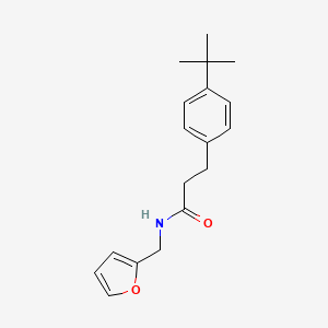 molecular formula C18H23NO2 B4756643 3-(4-tert-butylphenyl)-N-(2-furylmethyl)propanamide 