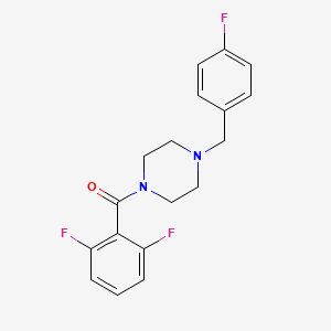 molecular formula C18H17F3N2O B4756645 1-(2,6-difluorobenzoyl)-4-(4-fluorobenzyl)piperazine 