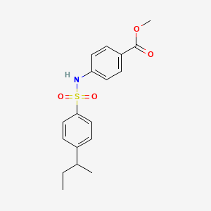 molecular formula C18H21NO4S B4756669 methyl 4-{[(4-sec-butylphenyl)sulfonyl]amino}benzoate 