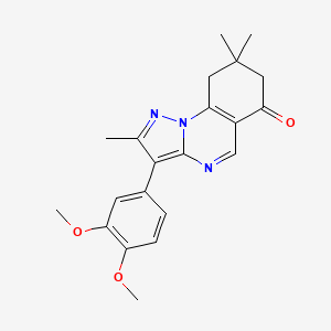 molecular formula C21H23N3O3 B4756673 3-(3,4-dimethoxyphenyl)-2,8,8-trimethyl-8,9-dihydropyrazolo[1,5-a]quinazolin-6(7H)-one 