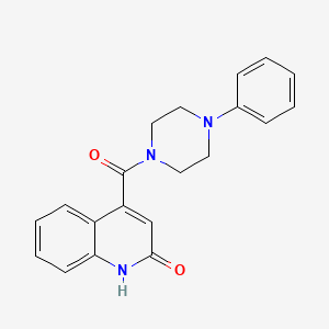 molecular formula C20H19N3O2 B4756674 4-[(4-phenyl-1-piperazinyl)carbonyl]-2(1H)-quinolinone 