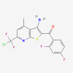 molecular formula C16H9ClF4N2OS B4756730 {3-amino-6-[chloro(difluoro)methyl]-4-methylthieno[2,3-b]pyridin-2-yl}(2,4-difluorophenyl)methanone 
