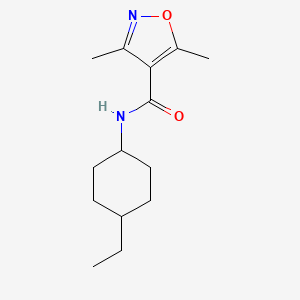 molecular formula C14H22N2O2 B4756759 N-(4-ethylcyclohexyl)-3,5-dimethyl-4-isoxazolecarboxamide 