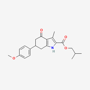 molecular formula C21H25NO4 B4756762 isobutyl 6-(4-methoxyphenyl)-3-methyl-4-oxo-4,5,6,7-tetrahydro-1H-indole-2-carboxylate 