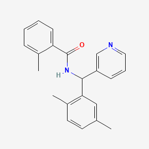 molecular formula C22H22N2O B4756774 N-[(2,5-dimethylphenyl)(3-pyridinyl)methyl]-2-methylbenzamide 