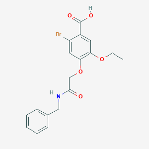 molecular formula C18H18BrNO5 B4756794 4-[2-(benzylamino)-2-oxoethoxy]-2-bromo-5-ethoxybenzoic acid 