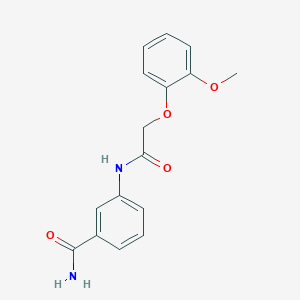 3-{[(2-methoxyphenoxy)acetyl]amino}benzamide