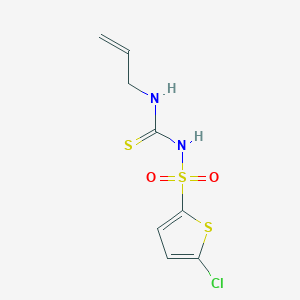 molecular formula C8H9ClN2O2S3 B4756814 N-[(allylamino)carbonothioyl]-5-chloro-2-thiophenesulfonamide 