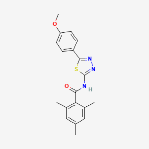 molecular formula C19H19N3O2S B4756828 N-[5-(4-methoxyphenyl)-1,3,4-thiadiazol-2-yl]-2,4,6-trimethylbenzamide 