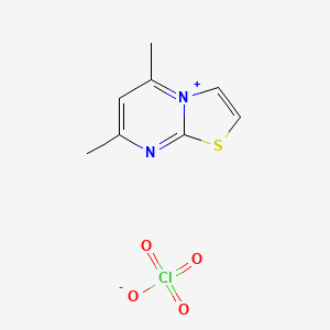 molecular formula C8H9ClN2O4S B4756868 5,7-dimethyl[1,3]thiazolo[3,2-a]pyrimidin-4-ium perchlorate CAS No. 28666-85-5