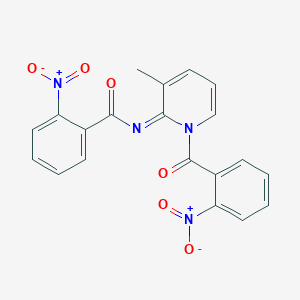 molecular formula C20H14N4O6 B4756885 N-[3-methyl-1-(2-nitrobenzoyl)-2(1H)-pyridinylidene]-2-nitrobenzamide 