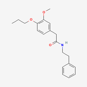 molecular formula C20H25NO3 B4756913 2-(3-methoxy-4-propoxyphenyl)-N-(2-phenylethyl)acetamide 