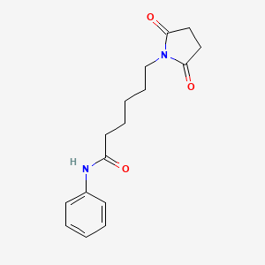 molecular formula C16H20N2O3 B4756927 6-(2,5-dioxo-1-pyrrolidinyl)-N-phenylhexanamide 