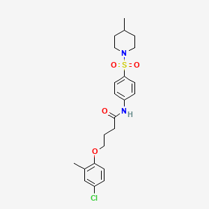 molecular formula C23H29ClN2O4S B4756932 4-(4-chloro-2-methylphenoxy)-N-{4-[(4-methyl-1-piperidinyl)sulfonyl]phenyl}butanamide 