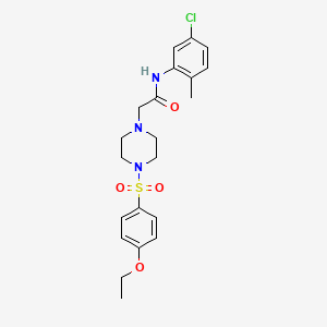 molecular formula C21H26ClN3O4S B4757016 N-(5-chloro-2-methylphenyl)-2-{4-[(4-ethoxyphenyl)sulfonyl]-1-piperazinyl}acetamide 