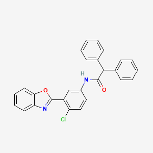 molecular formula C27H19ClN2O2 B4757024 N-[3-(1,3-benzoxazol-2-yl)-4-chlorophenyl]-2,2-diphenylacetamide 