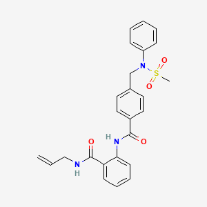 molecular formula C25H25N3O4S B4757029 N-allyl-2-[(4-{[(methylsulfonyl)(phenyl)amino]methyl}benzoyl)amino]benzamide 