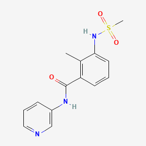 molecular formula C14H15N3O3S B4757032 2-methyl-3-[(methylsulfonyl)amino]-N-3-pyridinylbenzamide 