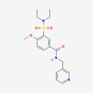 molecular formula C18H23N3O4S B4757045 3-[(diethylamino)sulfonyl]-4-methoxy-N-(3-pyridinylmethyl)benzamide 