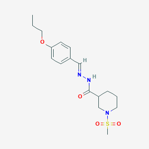 molecular formula C17H25N3O4S B4757047 1-(methylsulfonyl)-N'-(4-propoxybenzylidene)-3-piperidinecarbohydrazide 
