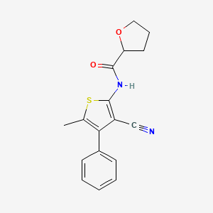 molecular formula C17H16N2O2S B4757048 N-(3-cyano-5-methyl-4-phenyl-2-thienyl)tetrahydro-2-furancarboxamide 