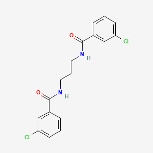 molecular formula C17H16Cl2N2O2 B4757095 N,N'-1,3-propanediylbis(3-chlorobenzamide) 
