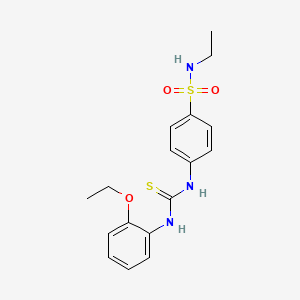 molecular formula C17H21N3O3S2 B4757114 4-({[(2-ethoxyphenyl)amino]carbonothioyl}amino)-N-ethylbenzenesulfonamide 