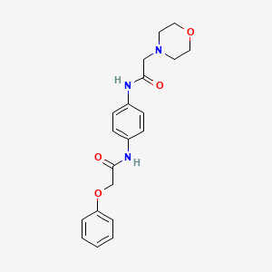 molecular formula C20H23N3O4 B4757120 2-(4-morpholinyl)-N-{4-[(phenoxyacetyl)amino]phenyl}acetamide 