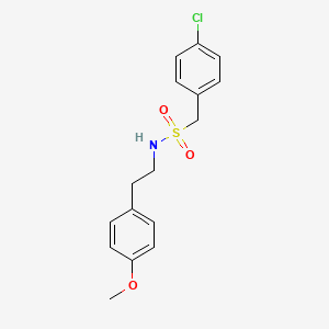 molecular formula C16H18ClNO3S B4757122 1-(4-chlorophenyl)-N-[2-(4-methoxyphenyl)ethyl]methanesulfonamide 