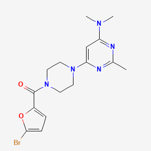 molecular formula C16H20BrN5O2 B4757150 6-[4-(5-bromo-2-furoyl)-1-piperazinyl]-N,N,2-trimethyl-4-pyrimidinamine 