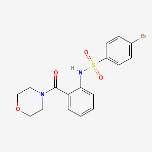 molecular formula C17H17BrN2O4S B4757157 4-bromo-N-[2-(4-morpholinylcarbonyl)phenyl]benzenesulfonamide 